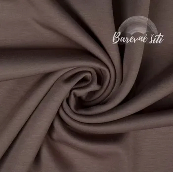 Teplákovina MÁSLOVÁ Latté Karamel 260g (E) (Elegantní lesklá teplákovina)