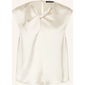 Dámská halenka Luisa Cerano Dámský Halenkový Top Ze Saténu, krémová, 36