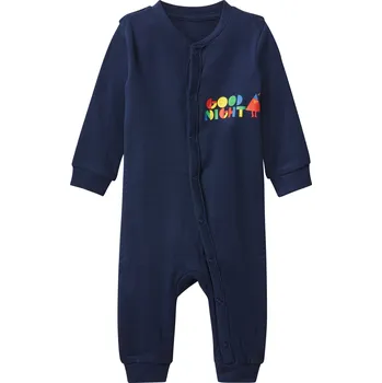 Kojenecký overall lupilu® Chlapecký overal na spaní s BIO bavlnou (navy modrá, 74/80)