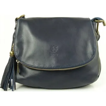 Kabelka Vera Pelle kabelka kožená kabelka přes rameno z pravé kůže, modrá