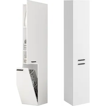 Šatní skříň SZAFKA ŁAZIENKOWA REGAŁ SŁUPEK 2 DVEŘE BÍLÁ VYSOKÁ POLICE MODERNÍ