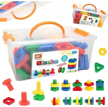 ostatní stavebnice Vzdělávací sada Twisting Construction Stavebnice Shapes and Colors 70 dílů