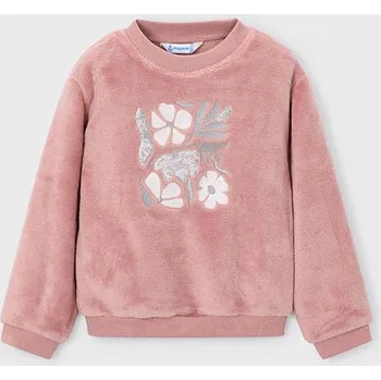 Dívčí mikina plyšová mikina s výšivkou Mayoral 4432-22 velikost 122