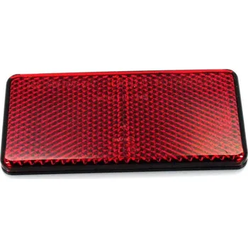 Odrazka Hella 90x45x6,5 mm, hranatá, samolepicí, červená MG00055194