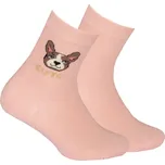 Dívčí ponožky se vzorem WOLA CUTE růžové Velikost: 36-38