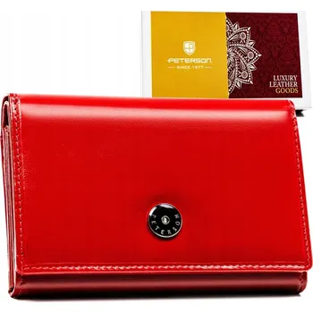 Peterson peněženka z pravé kůže červená - dámská