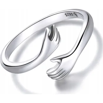 Prsten Pierścionek Srebrny 925 Prsten Stříbrný 925 Obětí Lásky Hug / Objetí