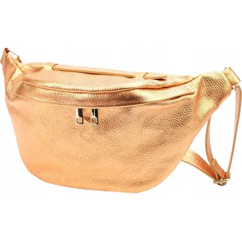 Vera Pelle kabelka z pravé kůže růžová