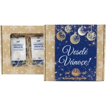 Kuchyňská sůl LEON Karlovarská přírodní vřídelní sůl - Vánoční balení, 2 x 100 g