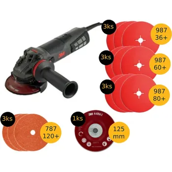 Svářečka Úhlová bruska 125 mm M14 + disky 3M Cubitron II 987C a 787C s unašečem