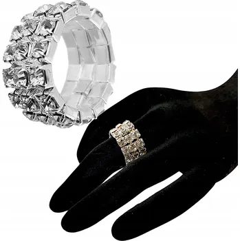 Prsten Prstýnek na gumičce Skleněný Kroužek Skleněné Korálky