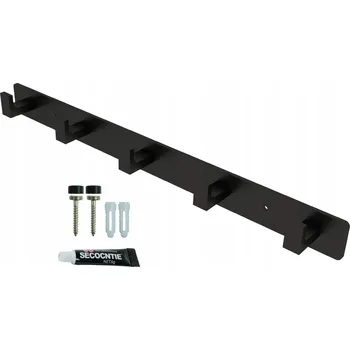 Věšák Tyč s háčky na kolíčky Global Service černá