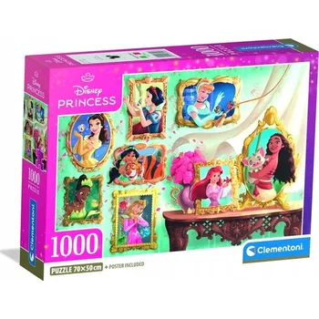 Puzzle CLEMENTONI 1000 DÍLKŮ COMPACT DISNEY PRINCESS [PUZZLE]