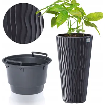 Květináč Květináč plast černý Prosperplast 29,7 cm x 29,7 x 53,1 cm