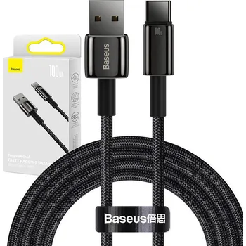 Datový kabel Kabel Baseus Tungsten Gold USB na USB-C, 100 W, 2 m (černý)