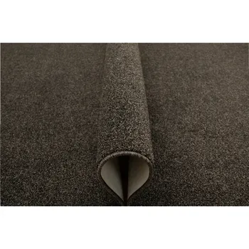 Koberec 200x200 cm MELANŽOVÝ GRAFIT ČERNÝ KOBEREC NA PLSTI