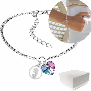 Náramek Stříbrný Náramek s Medailonkem Matka Boží Stříbro 925 Biřmování DÁREK