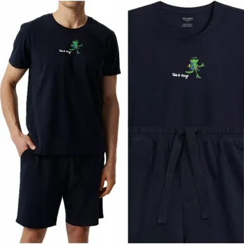 Pánské pyžamo Pánské pyžamo s krátkým rukávem bavlna Atlantic L