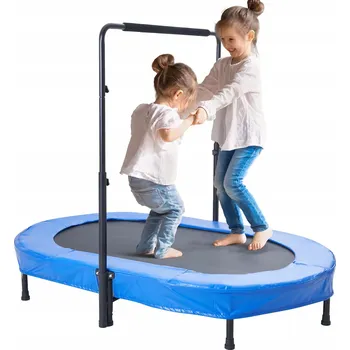 Trampolína SucceBuy Oválná Trampolína Modrá 143,5 cm Nosnost 100 kg Pro Děti