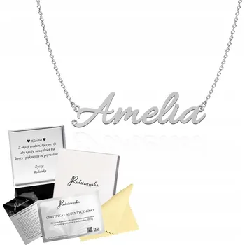 Náhrdelník Náhrdelník se jménem Amélie s křišťálem PLACIČKA