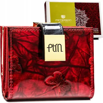 Portfel damski skórzany lakovaná RFID z přírodní kůže jako dárek