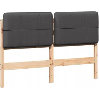 Čalouněné čelo postele s čelo Hnědá a tmavě šedá 135 cm