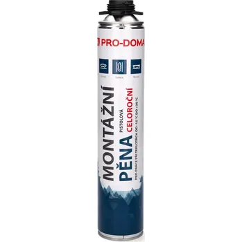 Montážní pěna Pěna montážní pistolová celoroční PRO-DOMA – 750 ml
