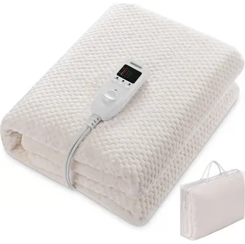 FurniGO Vyhřívací deka – krémová