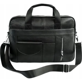 Solier taška na notebook pravá kůže, bez vzoru