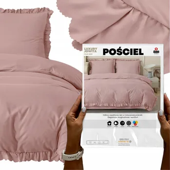 Povlečení Sada povlečení s volánem 160x200 3 díly povlak 70x80 mikrovlákno