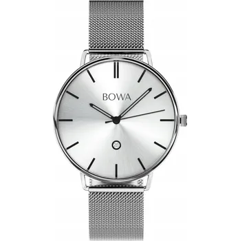 Hodinky Dámské hodinky BOWA Milan Silver-Black Tone Mesh 34