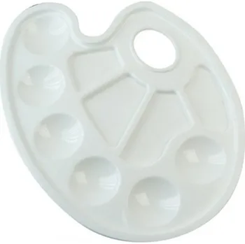 Paleta na barvy Plastová malířská paleta - oválná