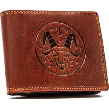 Peněženka Peterson pánská peněženka z přírodní kůže hnědá - muž