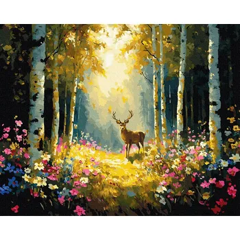 Malování podle čísel iPicasso Koruna světla 40x50 cm na rámu