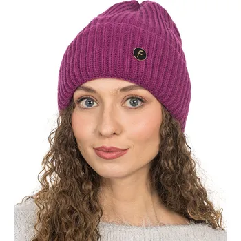 Čepice Zlatá čepice čepice zimní beanie fialová univerzální velikost