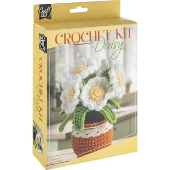 umělá květina Háčkování - Květina v květináči