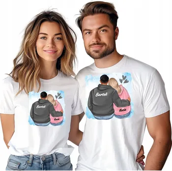Pánské tričko TRIČKA PRO PÁRY NA VALENTÝNA S JMÉNEM NA PŘÁNÍ S POTISKEM S