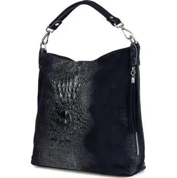 Kabelka Beltimore shopper kabelka z pravé kůže modrá