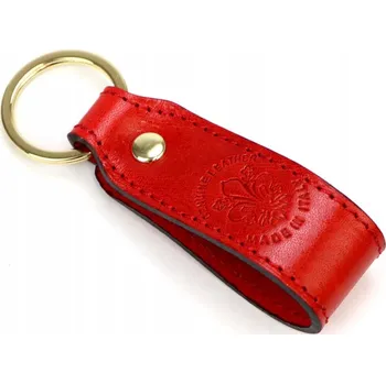 Elegantní kožený Přívěsek Na Klíče Módní Datek Florence Červený