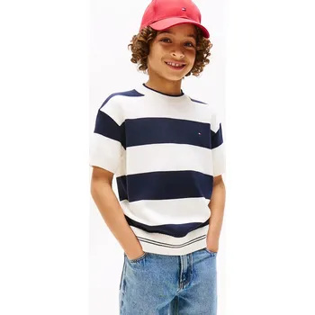 Dívčí oblečení Dětské bavlněné tričko Tommy Hilfiger KB0KB09809.128.176.9BYA námořnická modř 59X, vel. 152