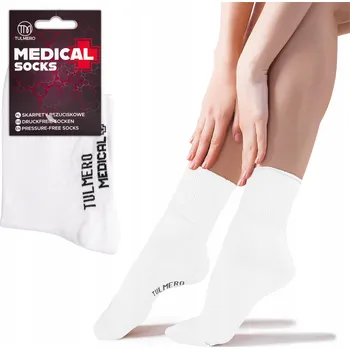 Dámské ponožky PONOŽKY DÁMSKÉ MEDICAL BEZTLAKOVÉ BAVLNĚNÉ PREMIUM 41-43