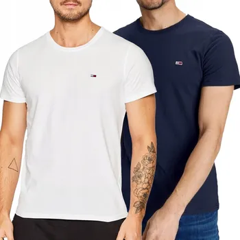 Pánské oblečení Tommy Jeans pánské tričko 2 kusy sada bílá, tmavě modrá DM0DM15381-OXO M