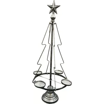 Vánoční svícen Adventní kovový svícen černá