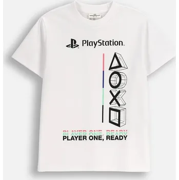 Chlapecké tričko Dětské tričko PLAYSTATION Bílé Dárek pro kluky velikost 134 Coccodrillo ZC5