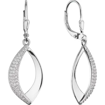 Náušnice EVOLUTION GROUP CZ Stříbrné visací náušnice slzy - 11697.1