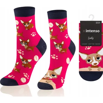 Dámské ponožky Ponožky Intenso se zvířecím motivem, velikost 38-40