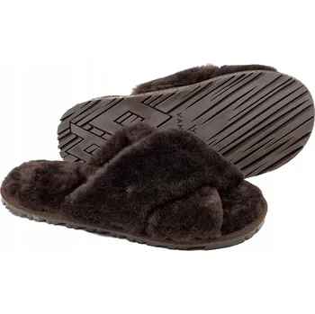 Dámské pantofle Dámské vlněné pantofle z přírodní kůže, Pantofle VANUBA , vel. 39