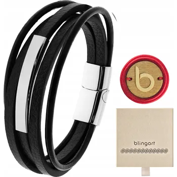 Náramek Náramek s gravírováním pánský kožený pletený