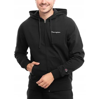 Pánská mikina Pánská mikina Champion Full Zip Hoodie Sweatshirt černá 220731 KK001 L