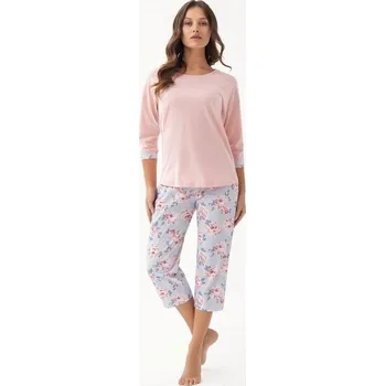 Dámské pyžamo Luna dámské pyžamo bavlna oranžové barvy, velikost 3XL